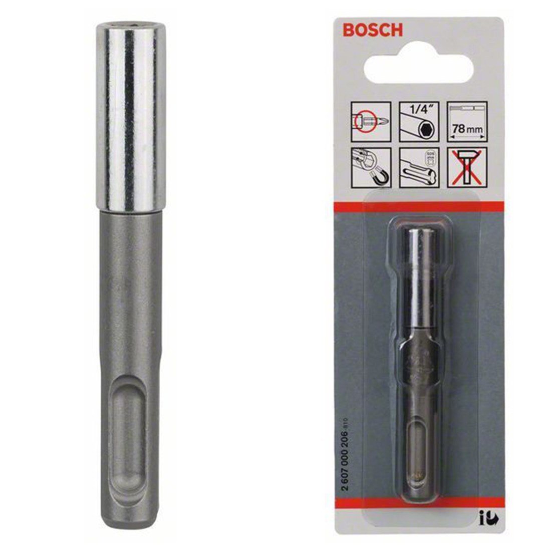 Bosch SDS-Plus Manyetik Vid. Uç Tutucu 11*78mm - 2607000206 - 7Kat