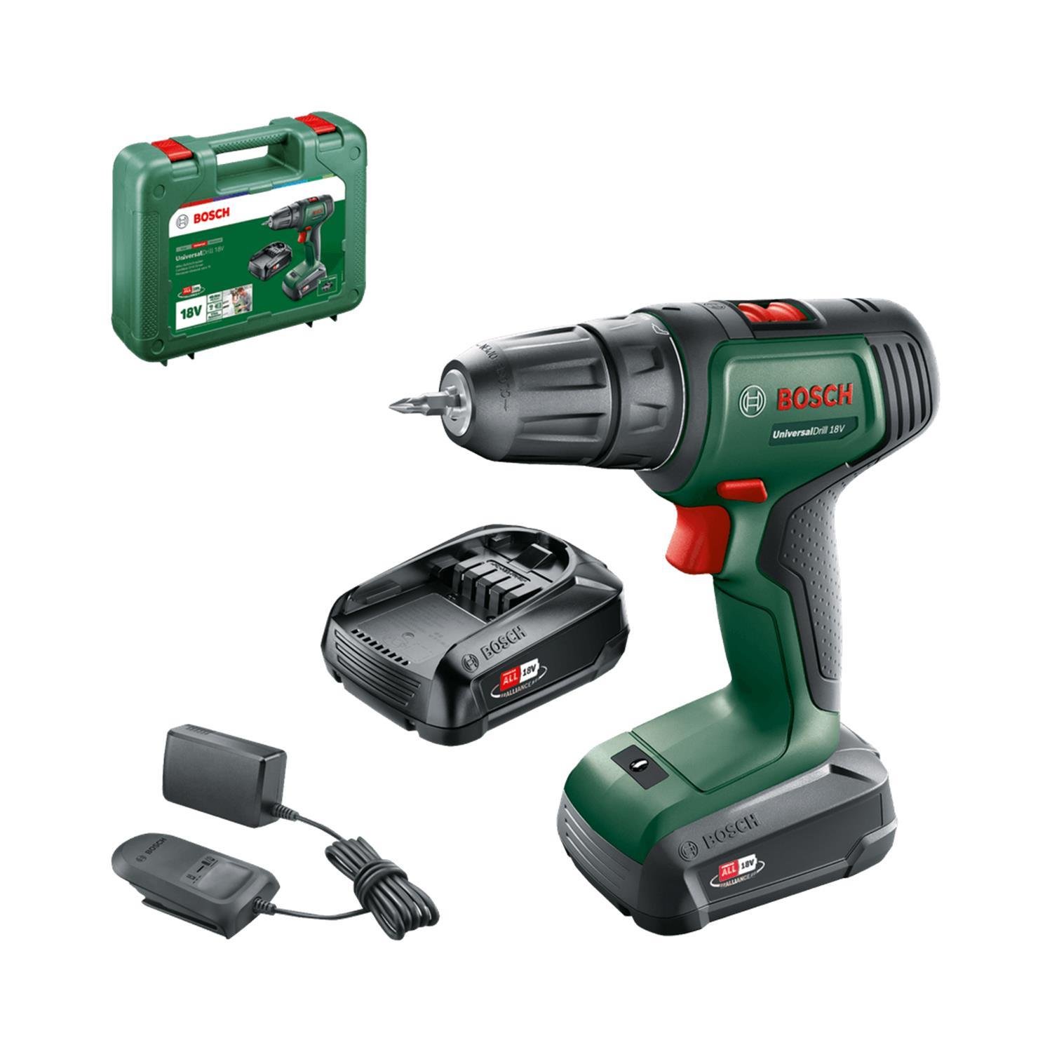 Bosch Universaldrill 18V  2 Akü 1,5 Ah Akülü Matkap Vidalama - 06039D4002