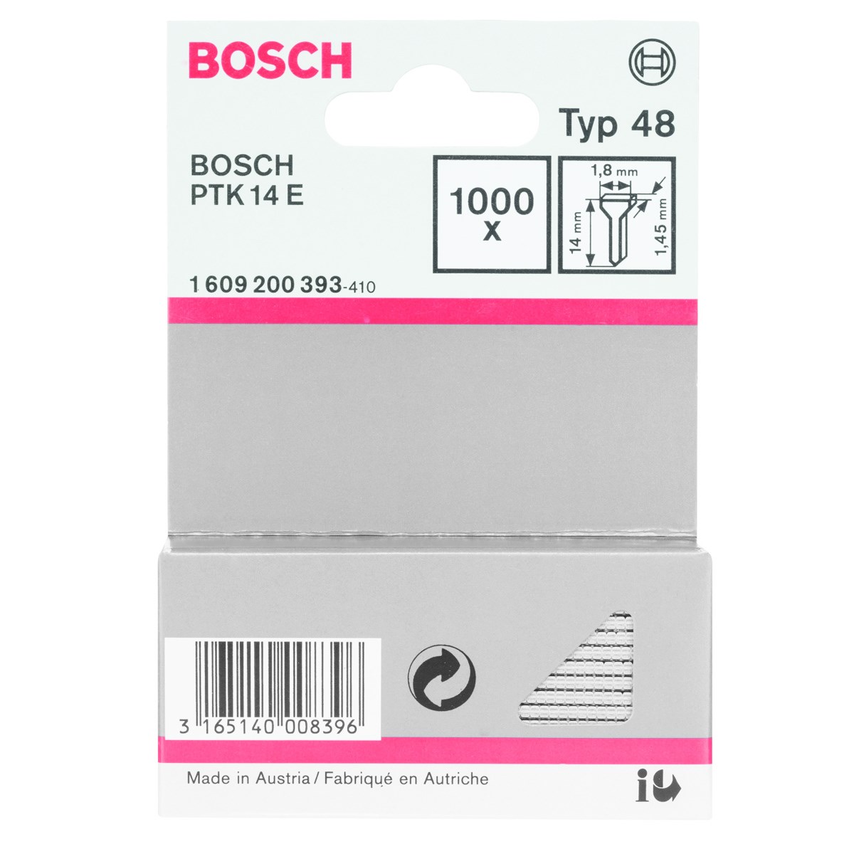 Bosch Zımba Çivisi 14mm PTK 14/3,6 V - 1609200393 - 7Kat