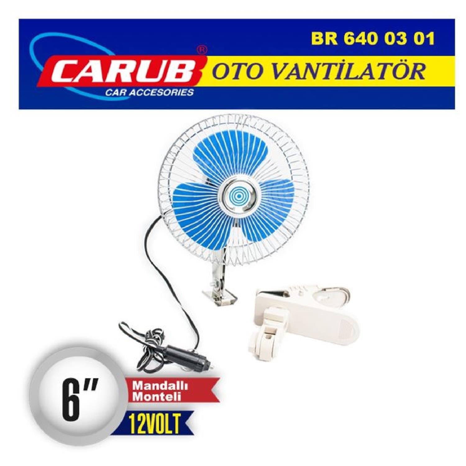 Carub 640 03 01 Araç içi Vantilatör 12v 6 inch - 06481