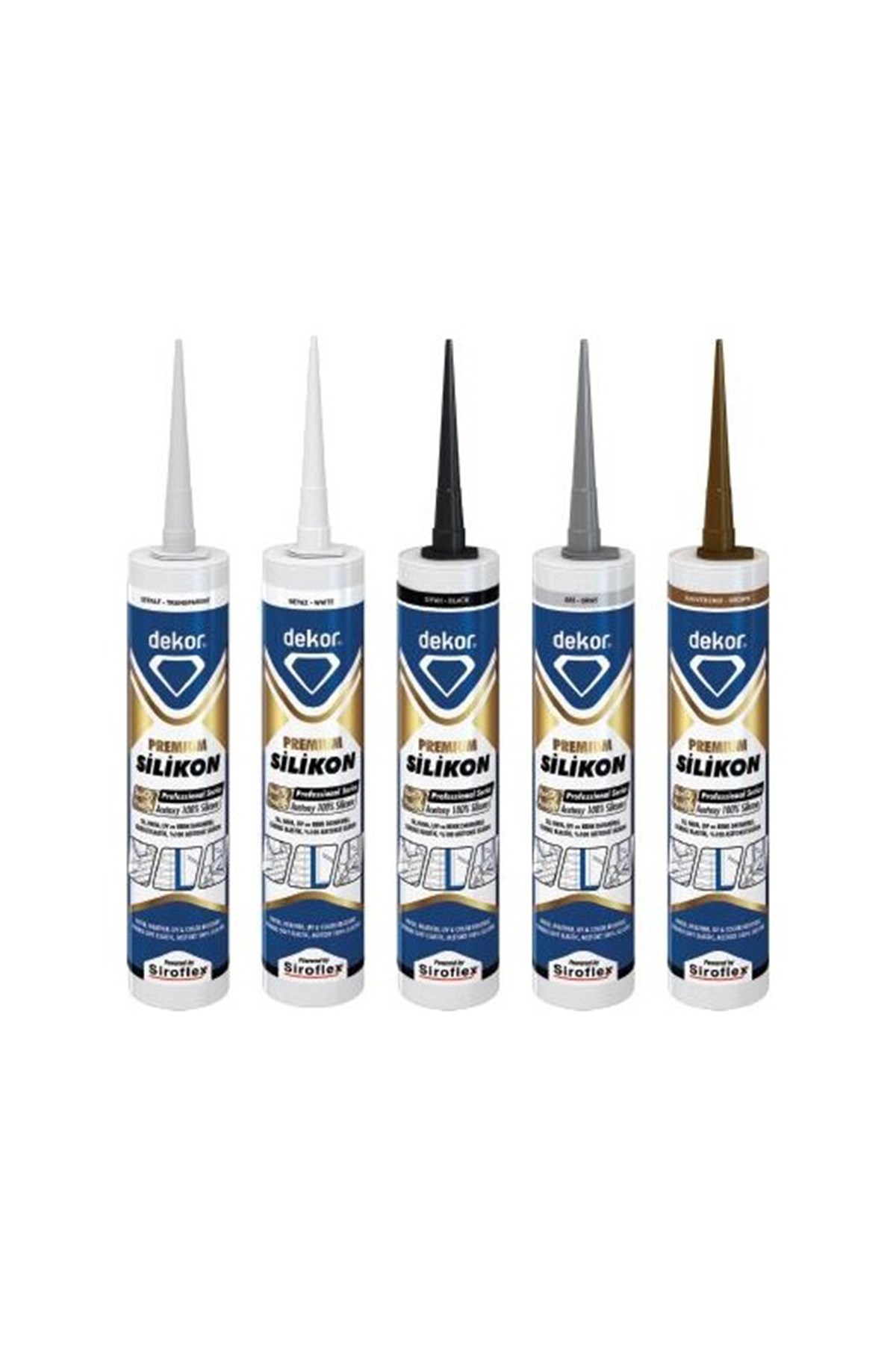 DEKOR D051 PREMIUM SİLİKON 310ML GRİ