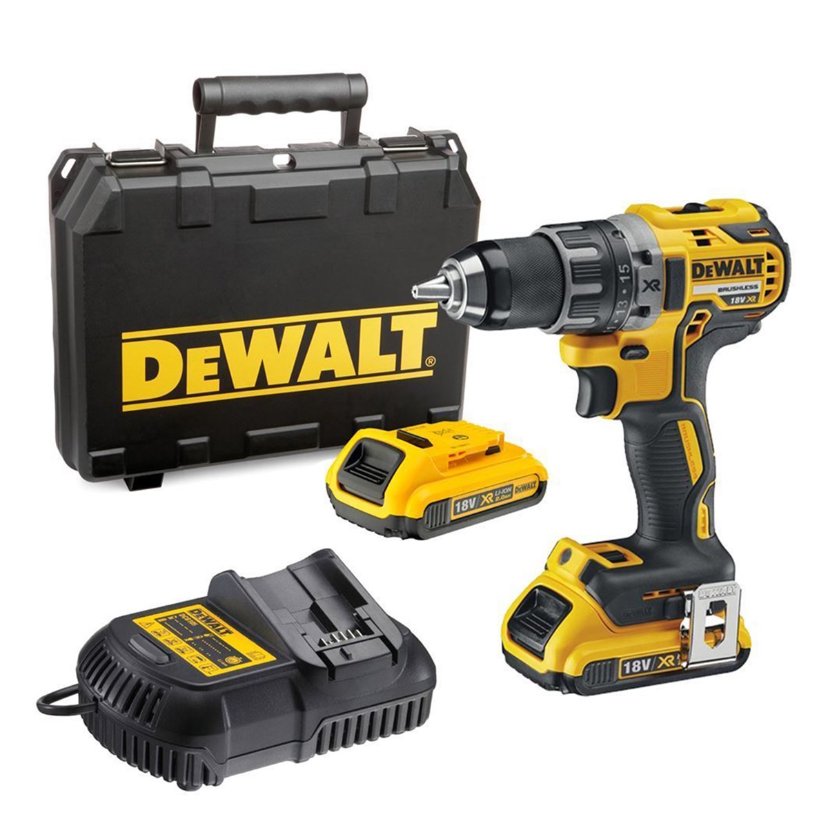 Dewalt 18V XR Çift Akülü Kömürsüz Matkap - DCD791D2