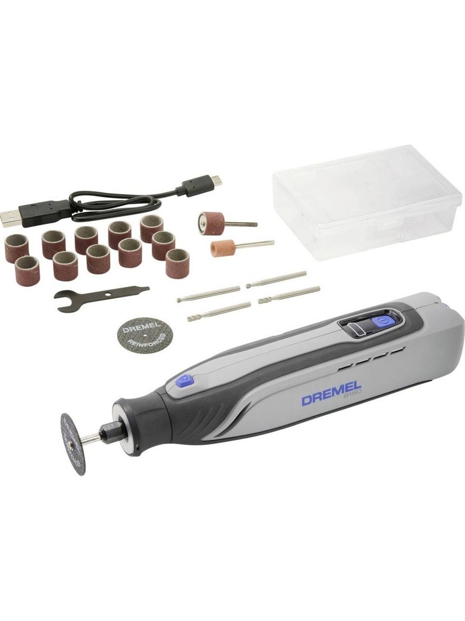 Dremel 8150-20 Akülü Gravür Taşlama Makinesi ve Çok Amaçlı El Motoru, 7,2V Kömürsüz Motor USB-C Şarjlı + 20 Parça Aksesuarlı - F0138150JA
