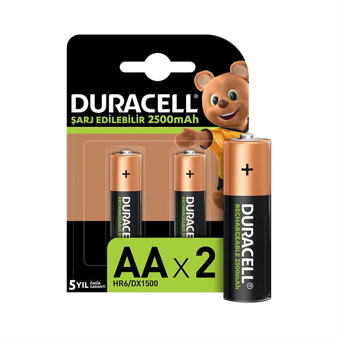 Duracell 2500Mah Şarjlı Kalem Pil 2'Li
