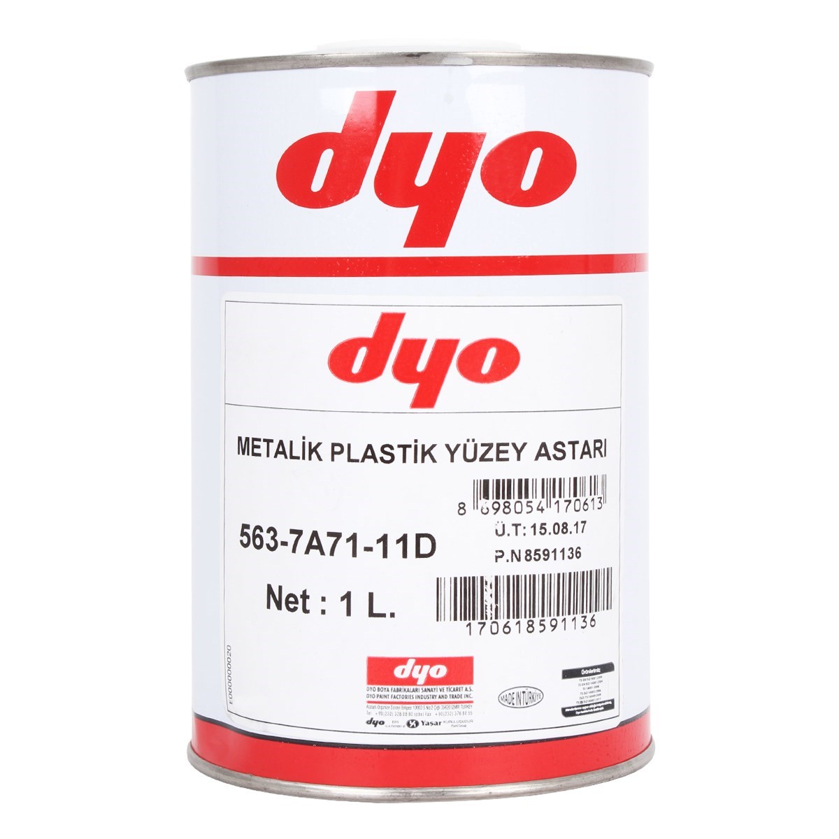 DYOPLAST PLASTİK YÜZEY ASTARI GRİ 563-7C16-11