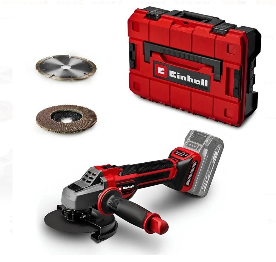 Einhell Professional TP-AG 18/125 CE +3 Set - Solo Akülü Taşlama Set - 4431195