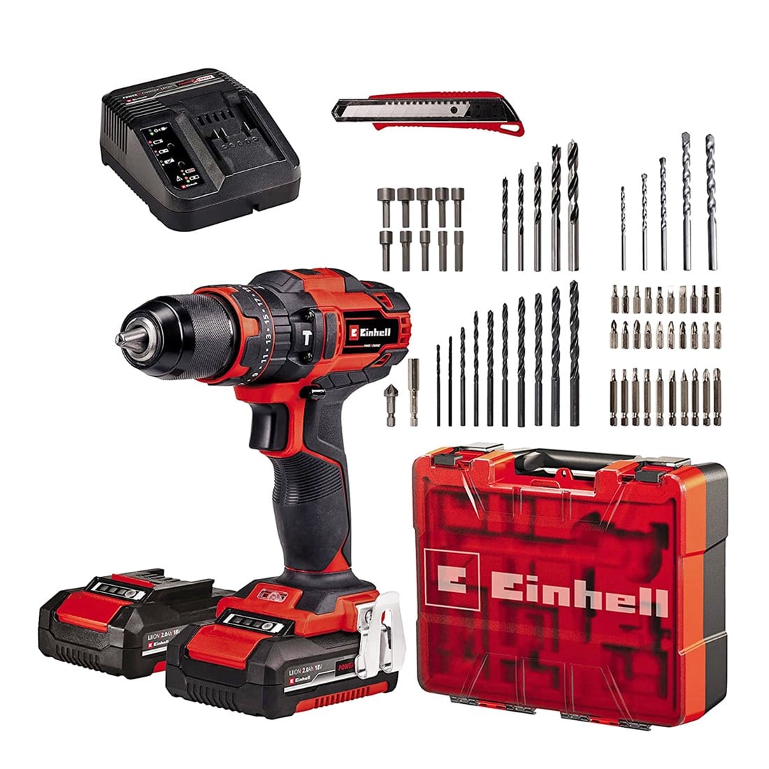Einhell TE-CD 18/40 Li-i Akülü Darbeli 64 Parça Vidalama Set (2*2Ah) - 4513992