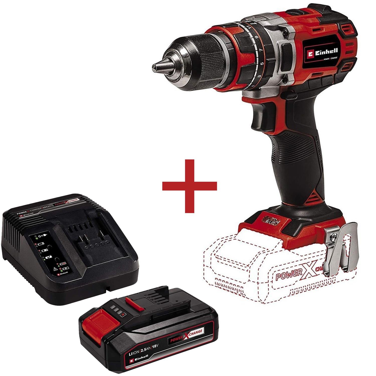 Einhell TE-CD 18/50 Li-i BL Akülü Darbeli Vidalama + Pxc Starter Kit Akü 18V 2.5Ah + Şarj Cihazı 900W - 4513942