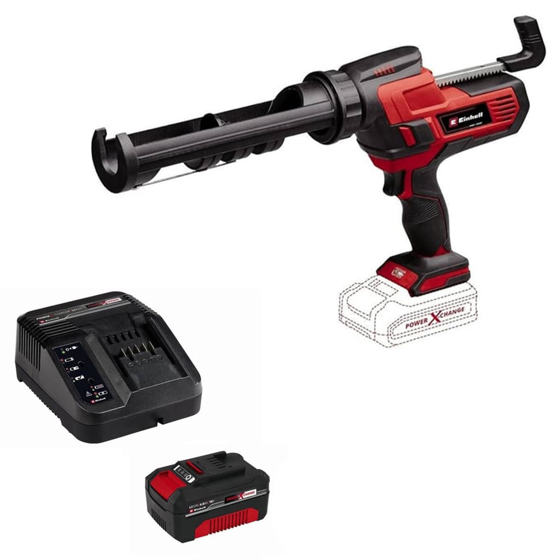Einhell TE-SG 18/10 Lİ Akülü Silikon Tabancası Solo + 18V 4,0Ah Pxc Starter Kit 1 Akü&Şarj Cihazı