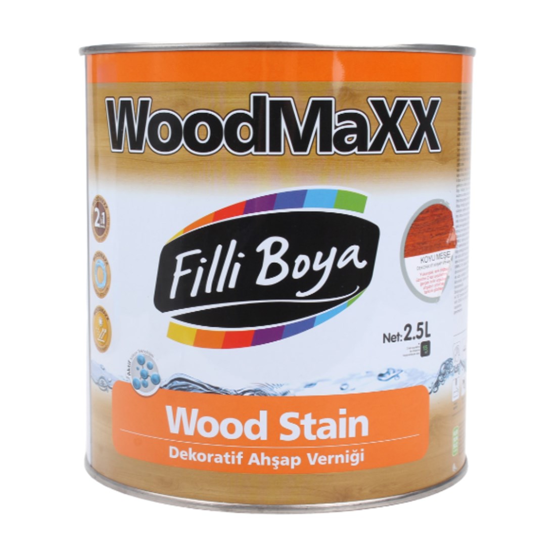 Filli W.Maxx Dek Ahşap Verniği (Vernikli)RU.Koyumeşe 2,5L  3000-3294-08-00005