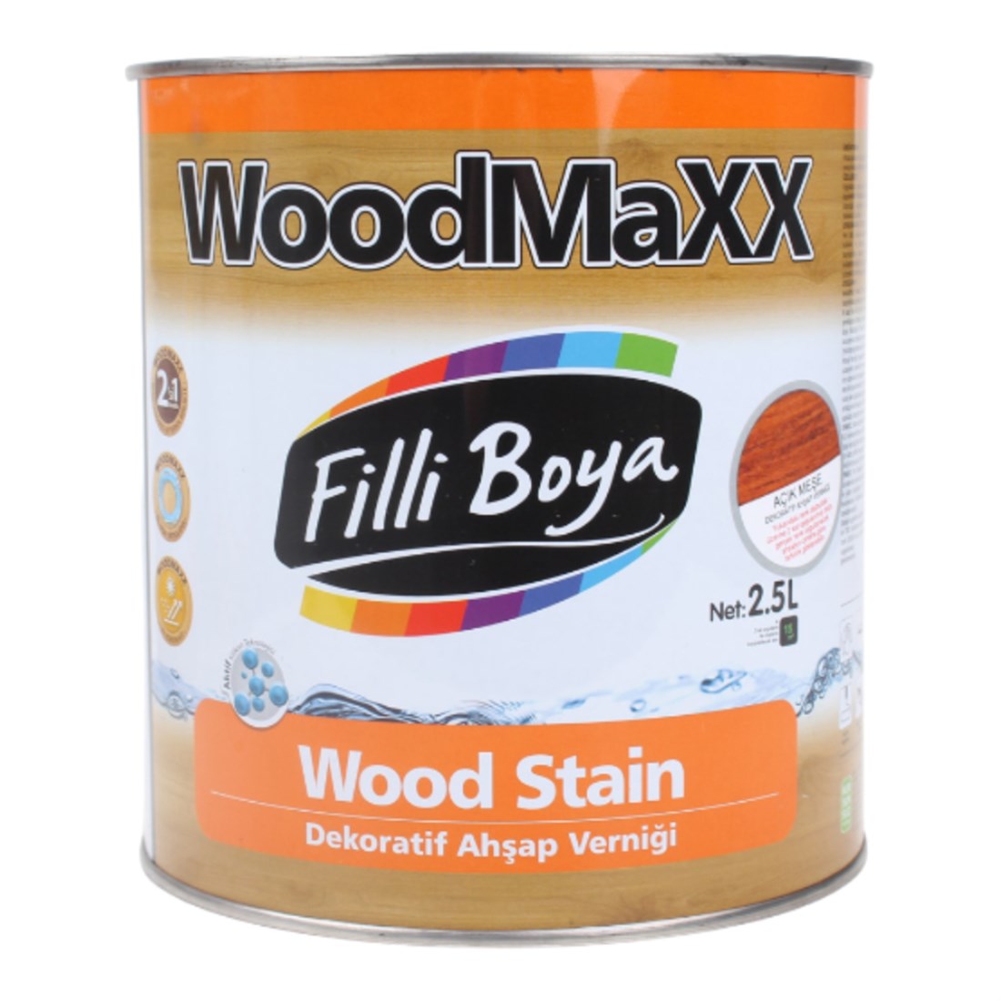 Filli W.Maxx Dekoratif Ahşap Verniği (Vernikli) Açıkmeşe 2,5L  3000-3294-08-00003