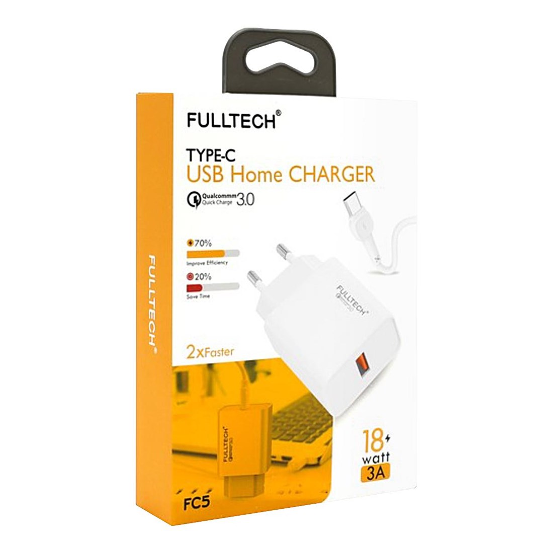 Fulltech FC5 3Amp Type-c Şarj Aleti - Elk-04694
