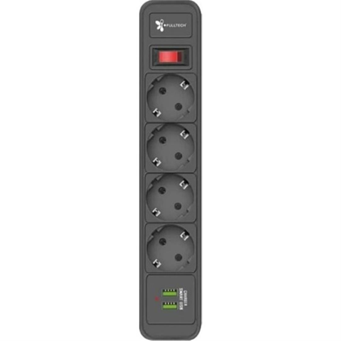 Fultech 04 2usb Akım Korumalı 4'Lü Priz 2mt - Hrd-009125