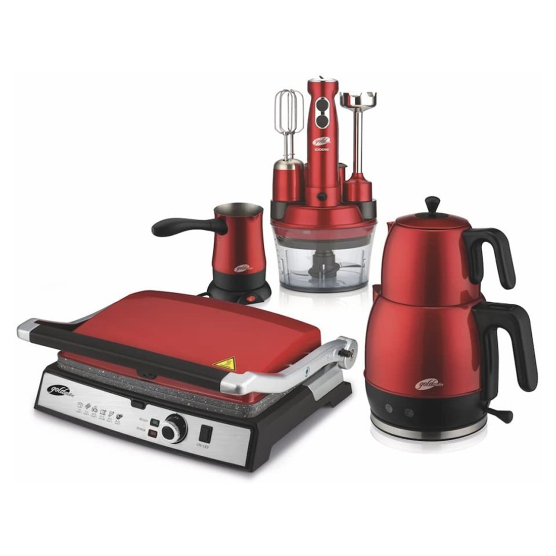 GoldMaster 7710 Elit Çeyiz Seti Kırmızı ELK-02281
