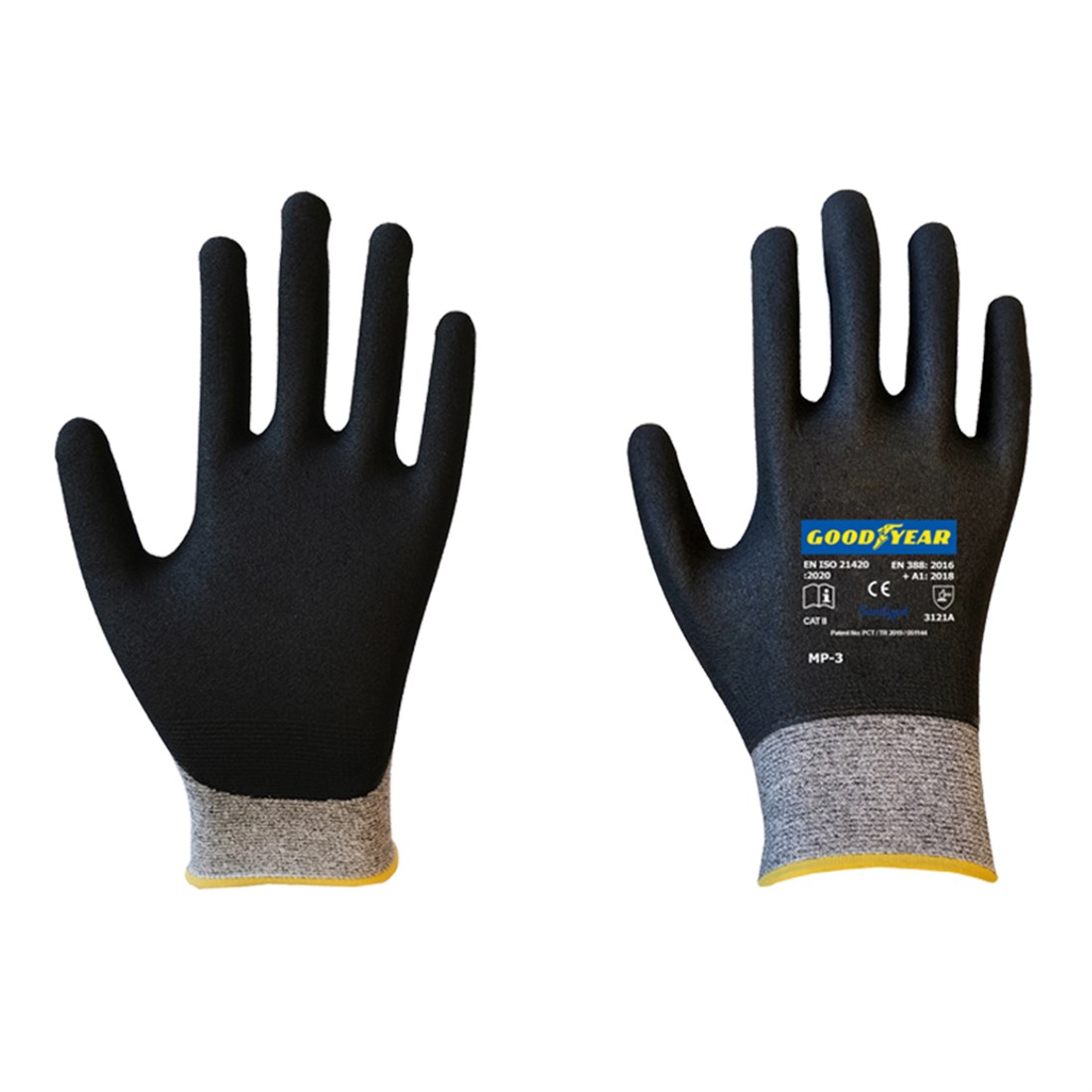 Goodyear Eldiven Mp3 Tam Kaplı NO:10 Siyah
