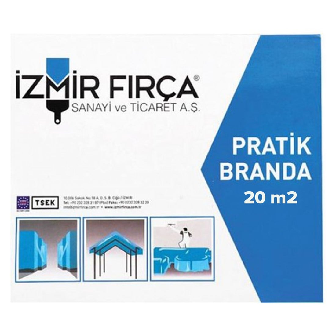 İzmir Fırça Kalın Pratik Branda 20 m2 010345
