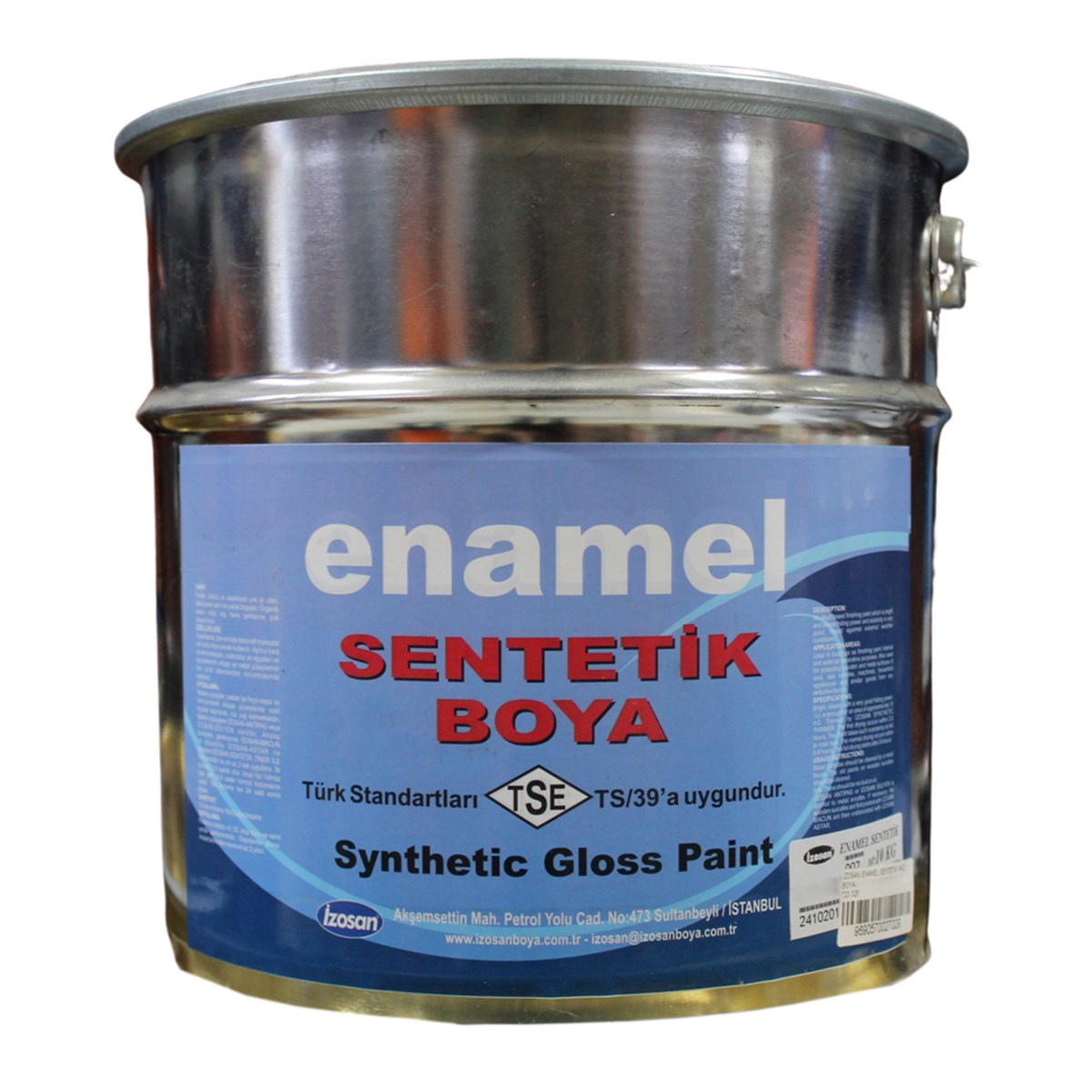 İZOSAN ENAMEL SENTETİK YAĞLI BOYA SİYAH (10KG)