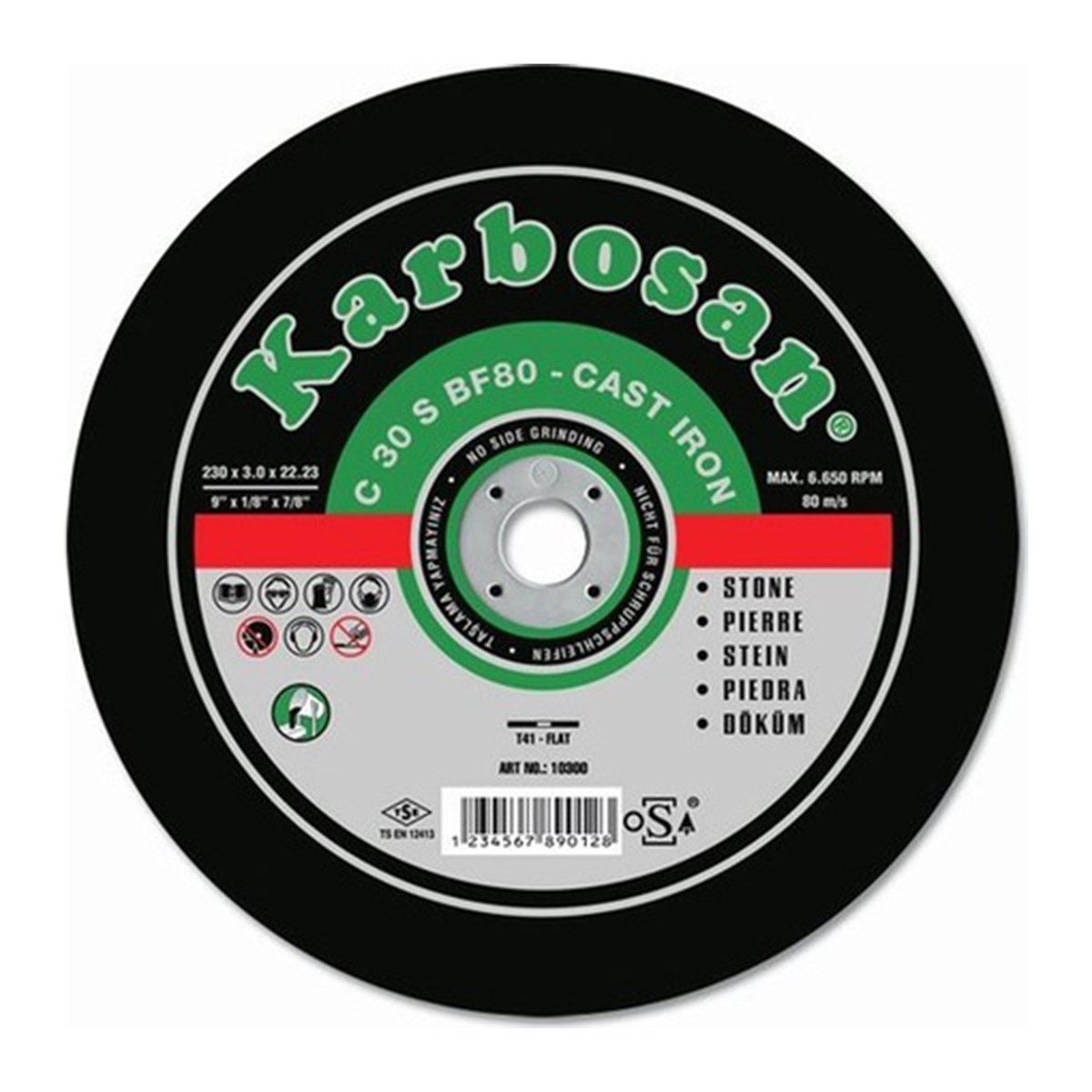 KARBOSAN 230*3,5*22 SC MERMER KESİCİ