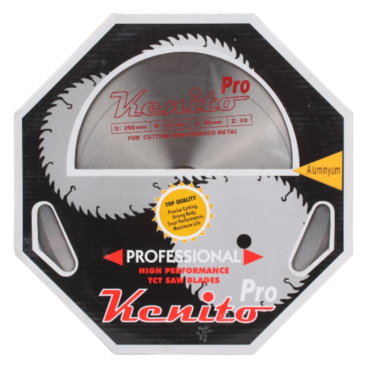 Kenito Daire Testere 250*30*3,2*2,4mm 80Diş (Alüminyum)