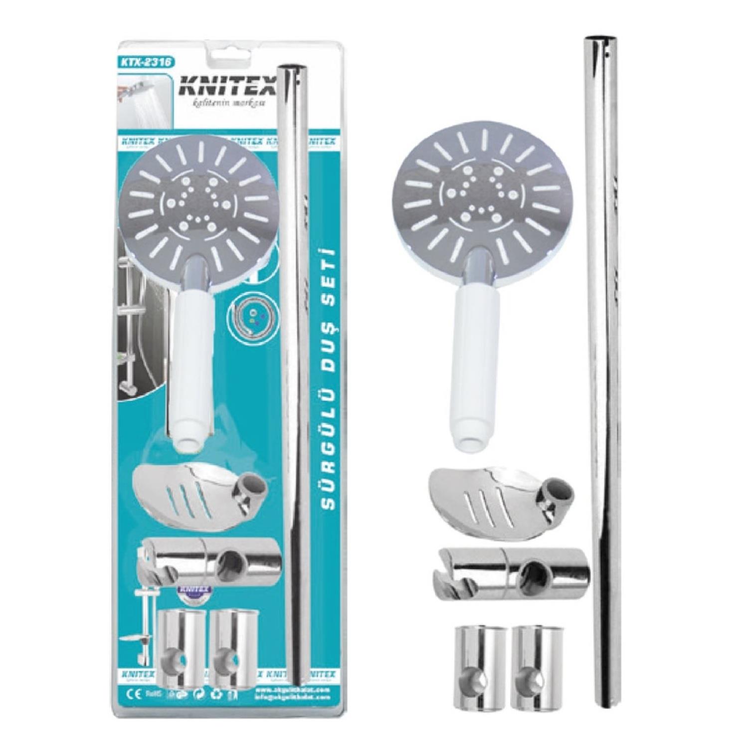 Knıtex 2316 Sürgülü Duş Seti Vakumlu - 008747