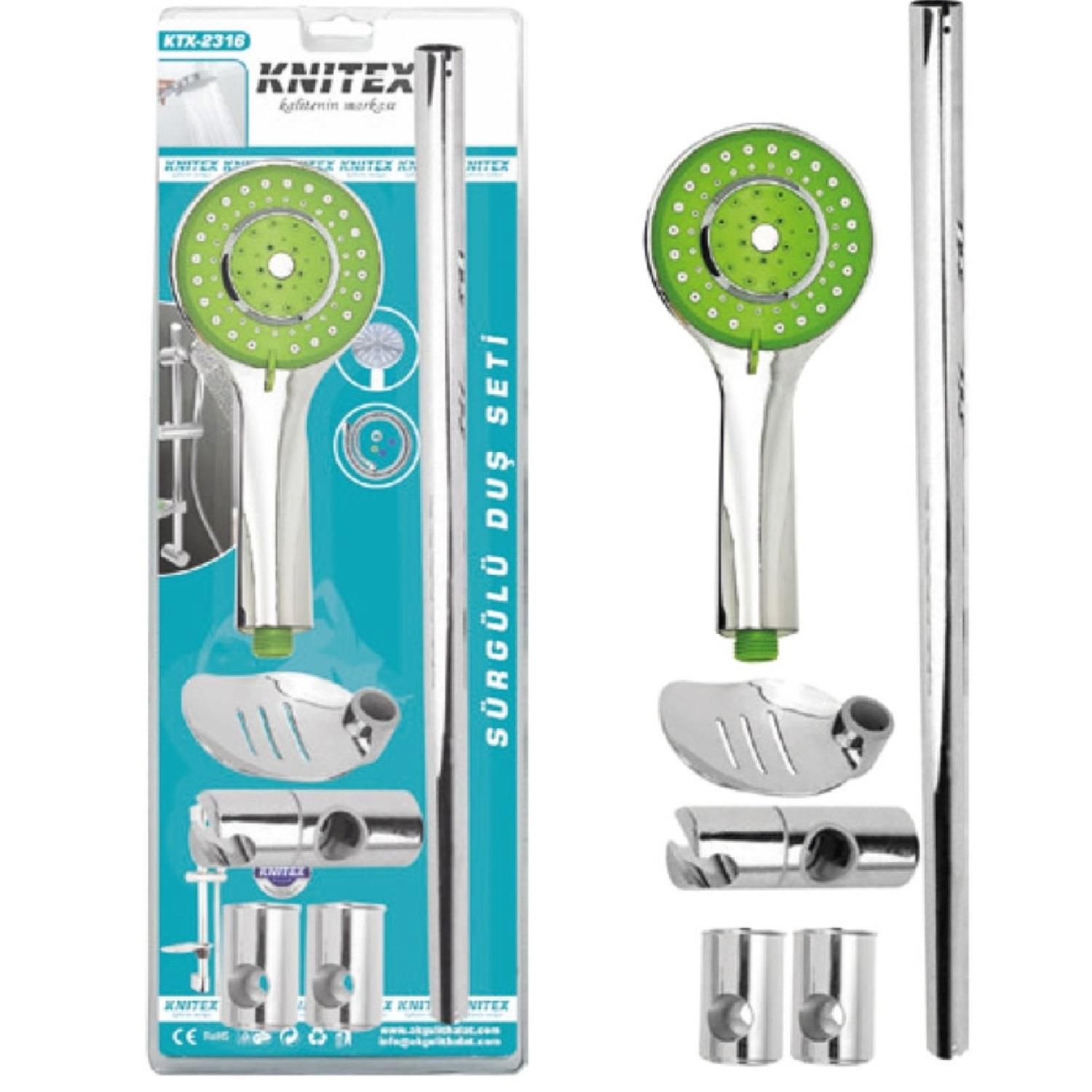 Knıtex 2316 Sürgülü Duş Seti Vakumlu - 008747