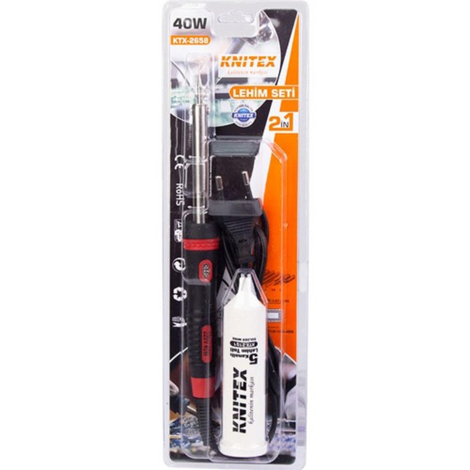 Knıtex 2658 Knıtex Kalem Havya Seti 40W HRD-008390