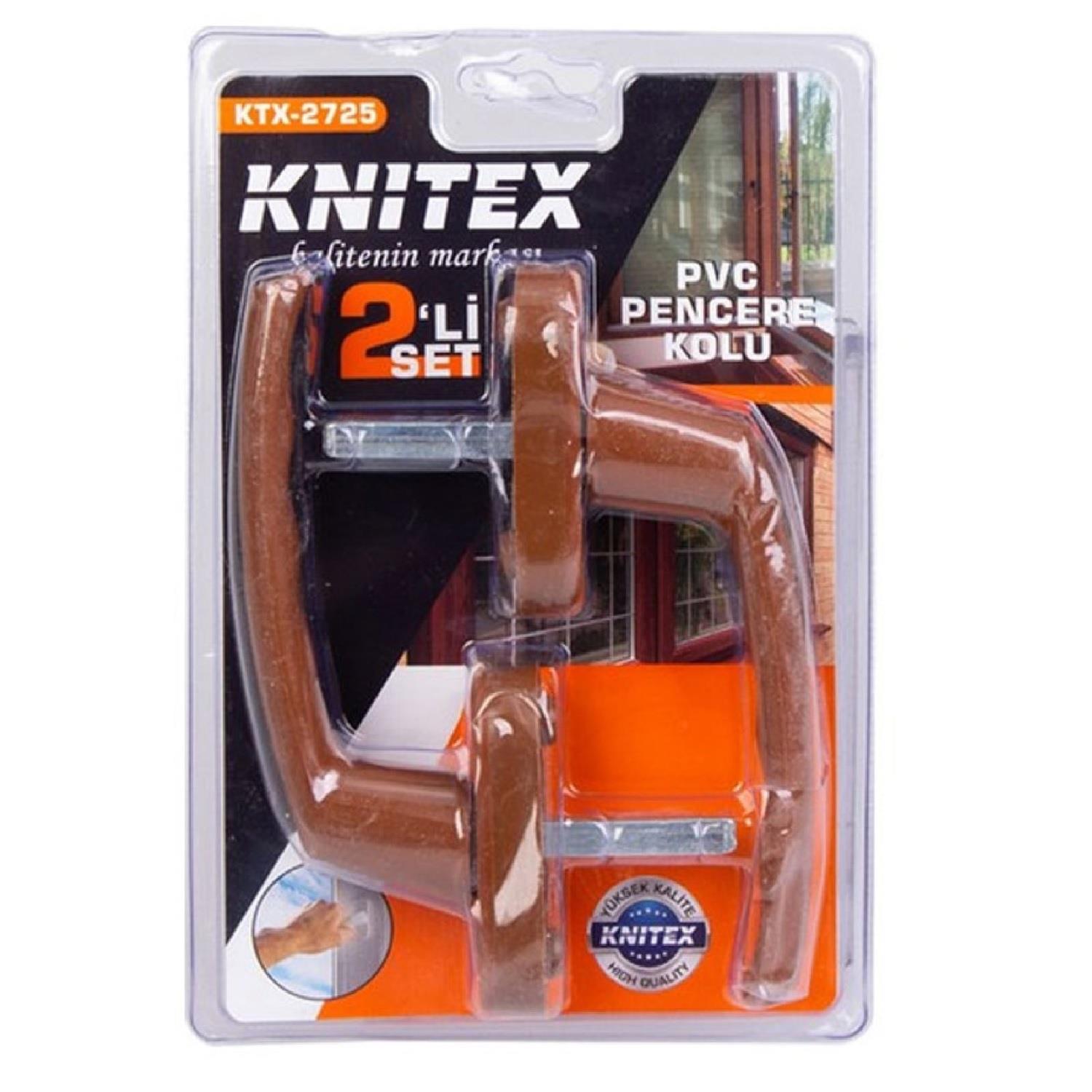 Knıtex 2725 Plastik Pencere Kolu 2'Li Kahverengi HRD-008710