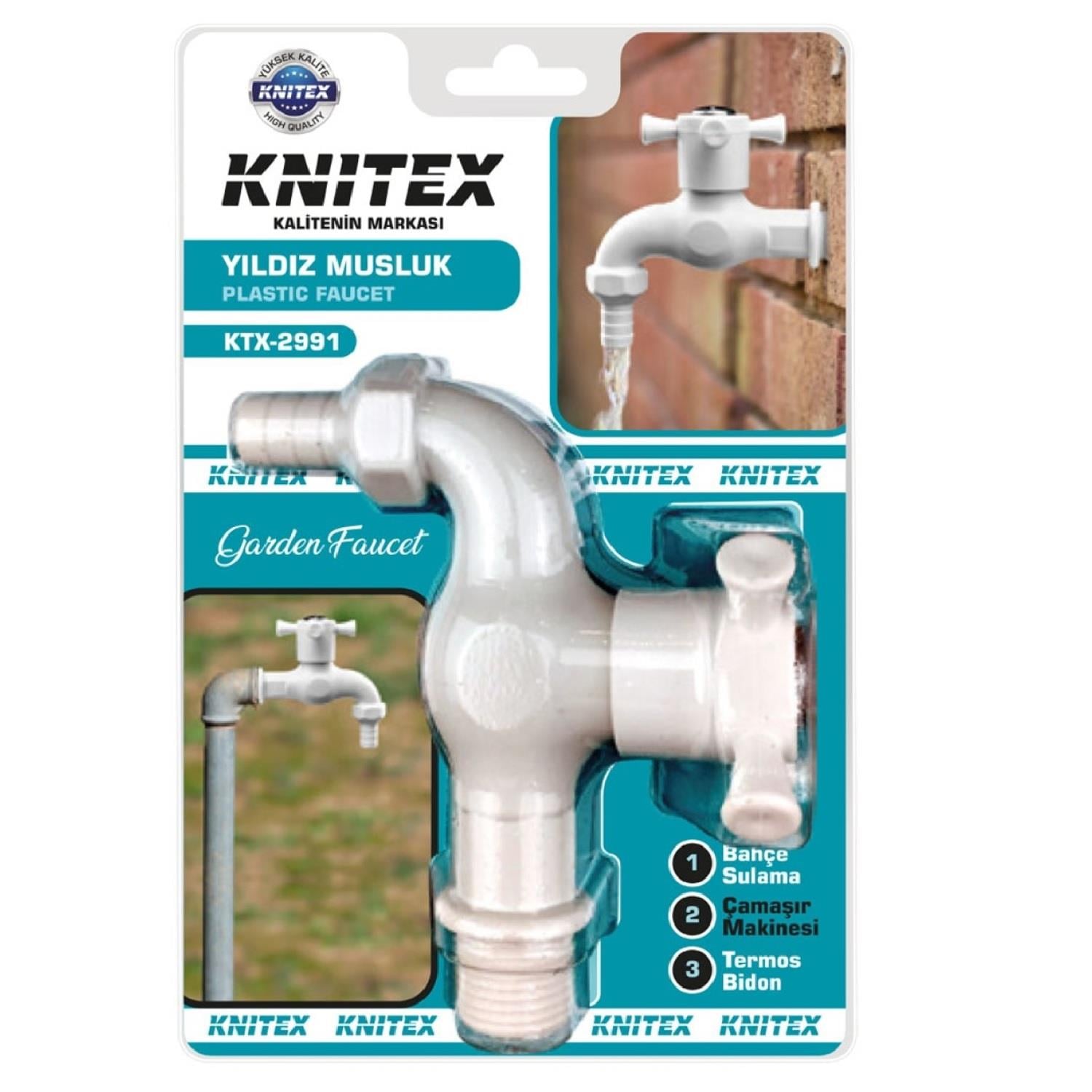 Knıtex 2991 Plastik Yıldız Musluk Vakumlu - 010834