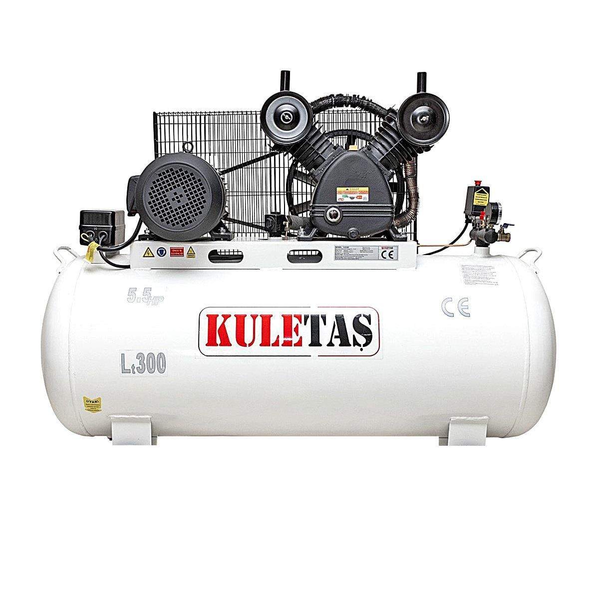 Kuletaş Hava Kompresör 5,5 HP 2*90 8 Bar 380 V Trifaze 300 lt - 5587010