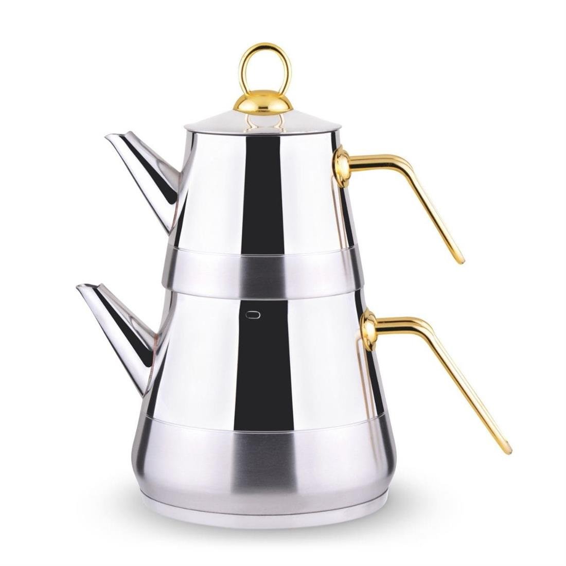 Lines Piramit Çaydanlık Orta Altın Kulp - Zücc64350