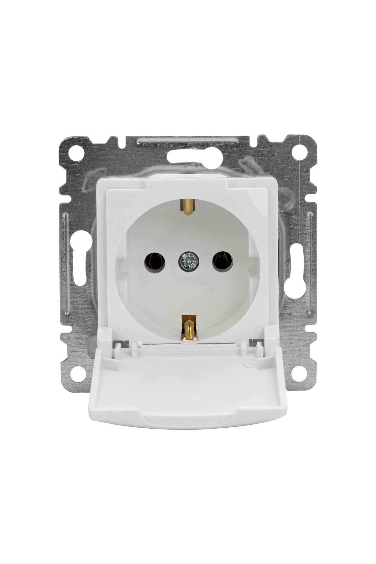 MAKEL LİLLİUM BEYAZ KAPAKLI TOPRAKLI PRİZ MODÜL M30001029