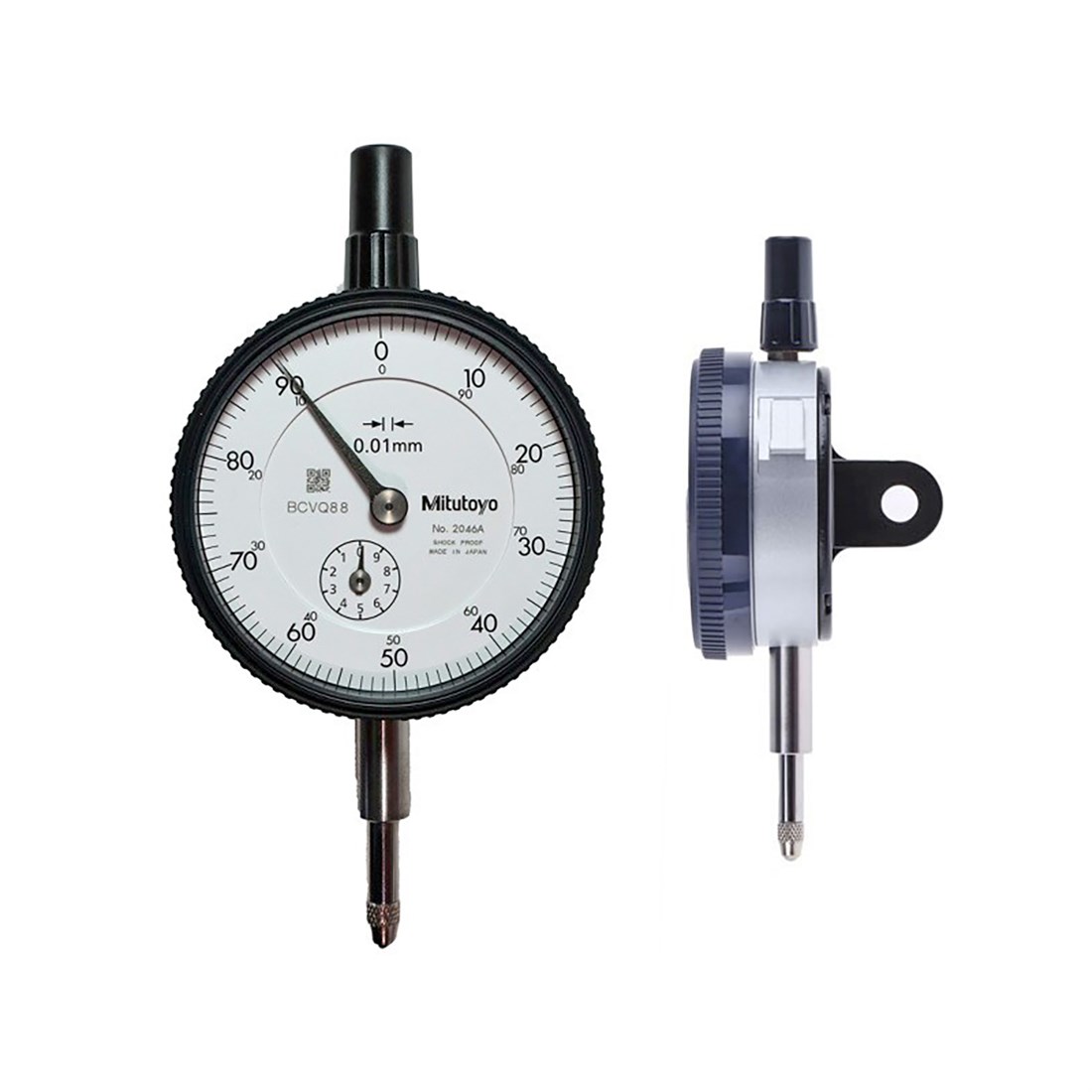 Mitutoyo Kumpratör Saati 10-0,1mm, Kulakli Kapakli - 1102046A