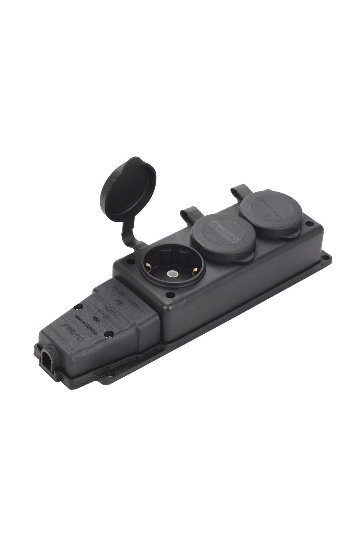 NE-AD 1X16A KAUÇUK 3LÜ GRUP PRİZ NEA4004