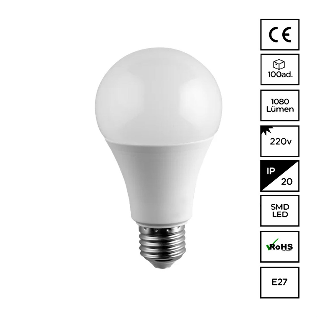 Noas 12W Led Ampul Beyaz YL95-1201-A