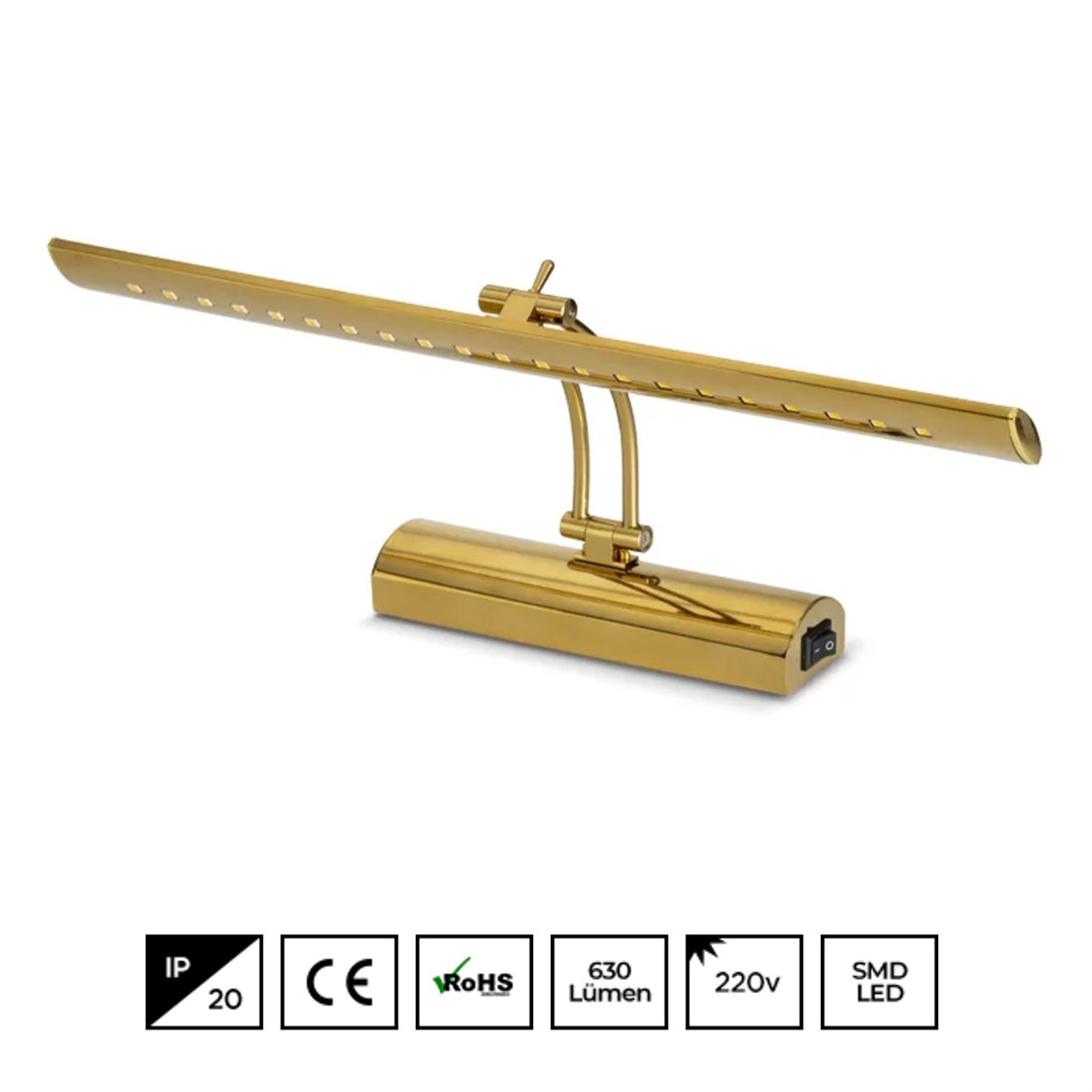 Noas 7W Gold Kasa Aplik Beyaz-MADRID 40 cm YL85-2701