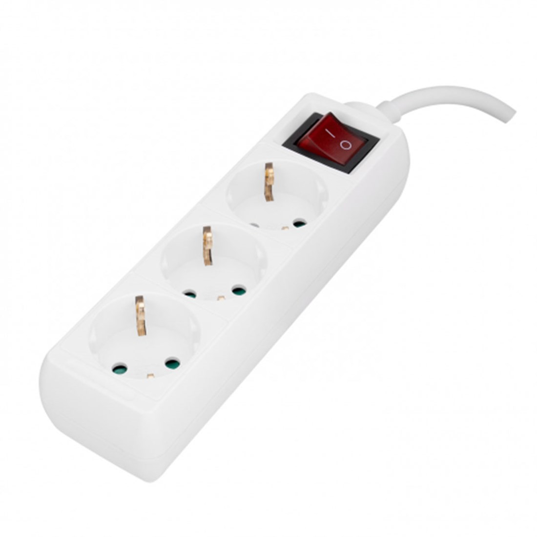 Philips SPS1030A/51 Tam Bakır Kablolu 3'Lü Çocuk Korumalı Beyaz Priz Çoklayıcı 2mt - 36107