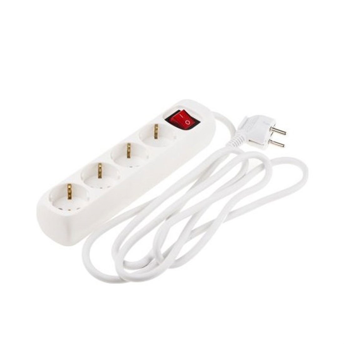 Philips SPS1040A/51 Tam Bakır Kablolu 4'Lü Çocuk Korumalı Beyaz Priz Çoklayıcı 2mt - 36110