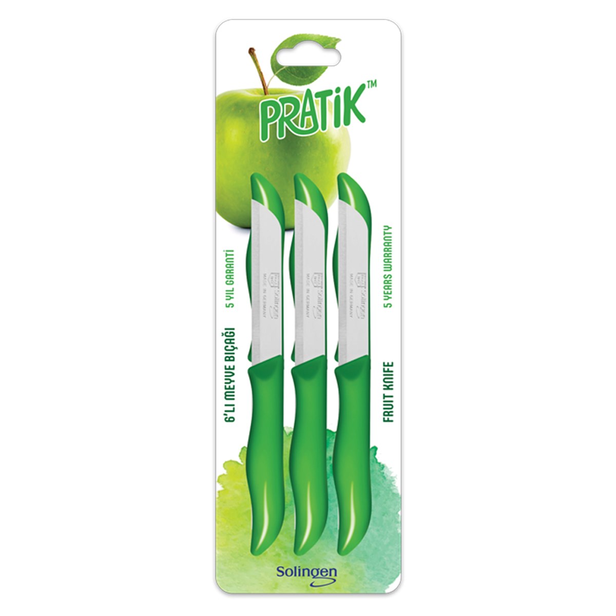 PRATİK PLASTİK SAPLI 6LI MEYVE BIÇAK SETİ 43025