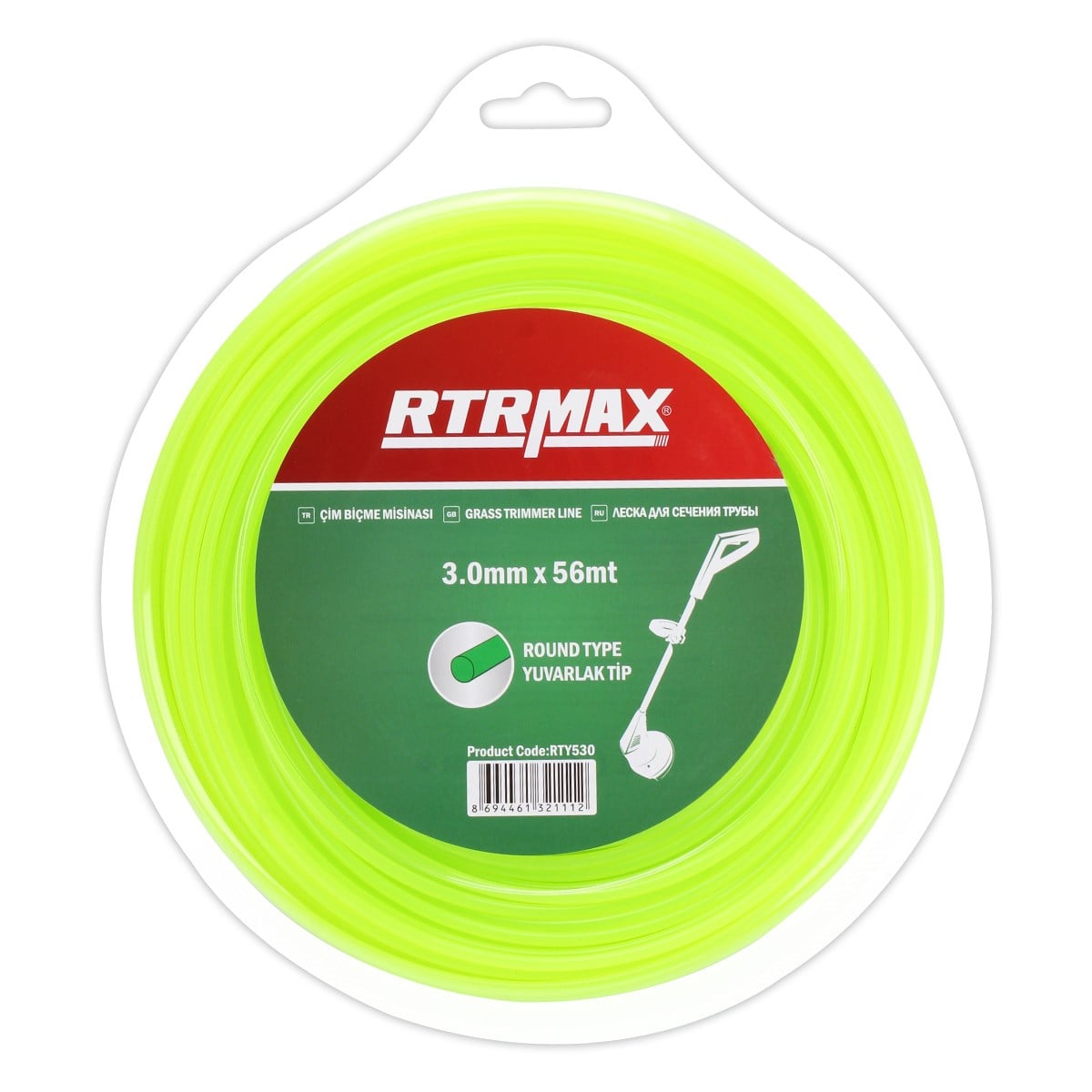 RTRMAX RTY530 TIRPAN MİSİNASI YEŞİL 3MM*56MT