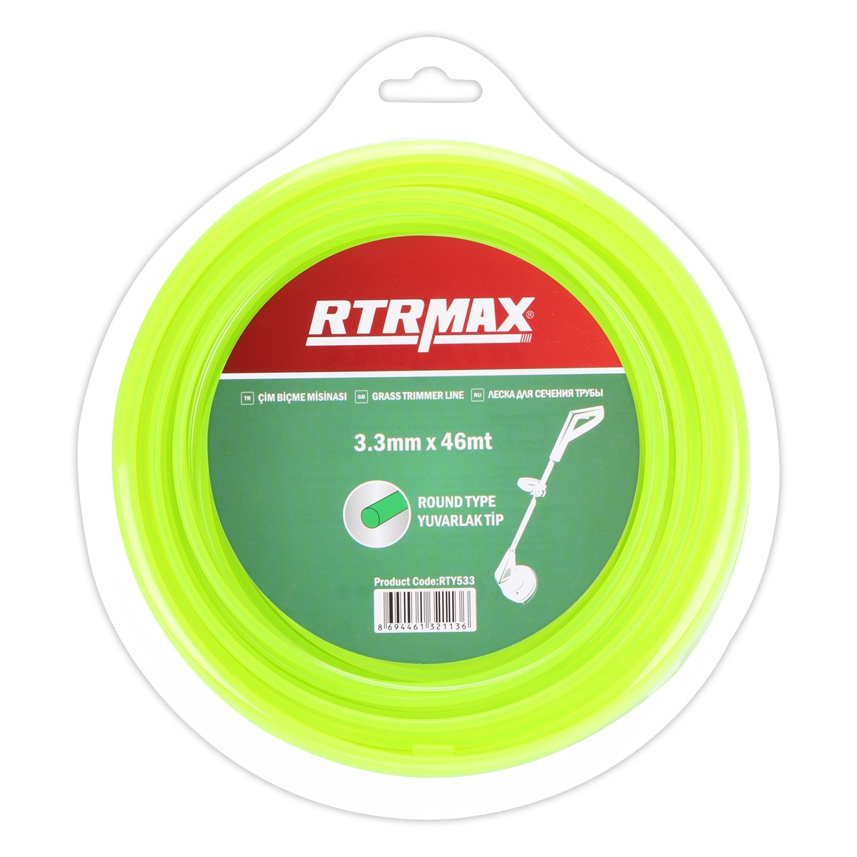 RTRMAX RTY533 TIRPAN MİSİNASI YEŞİL 3,3MM*46MT