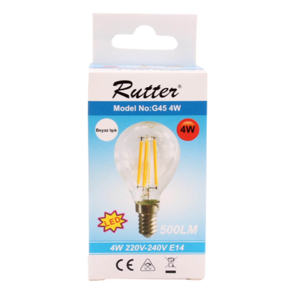 Rutter C35 4W Flam. Düz Beyaz