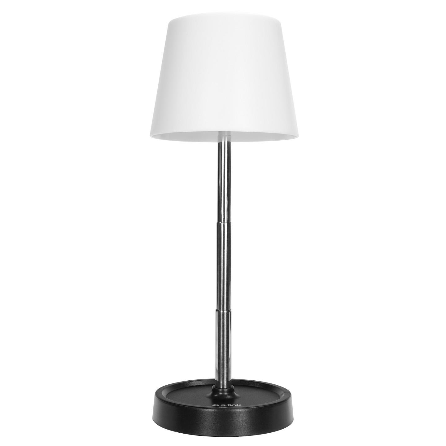 S-link SL-M9002 Usb Destekli Paslanmaz Çelik Beyaz Masa Üstü 12 SMD Ledli Okuma Lambası 40731