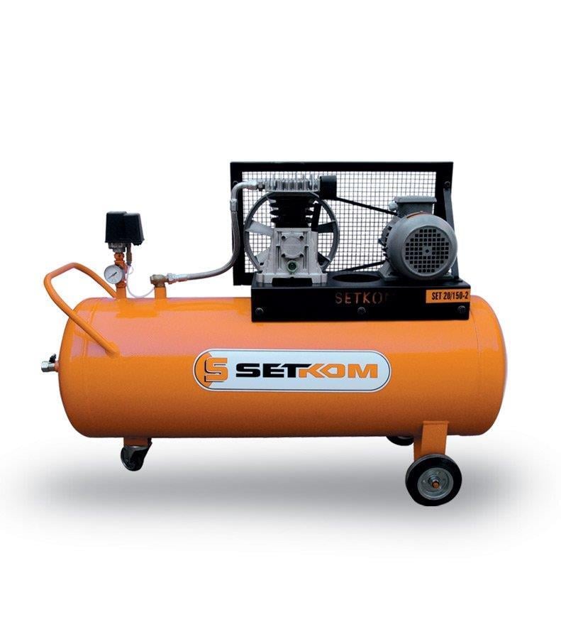 Setkom Pistonlu Kompresör 2 Hp 380V 100Lt 8 Bar - SET 20/100-2