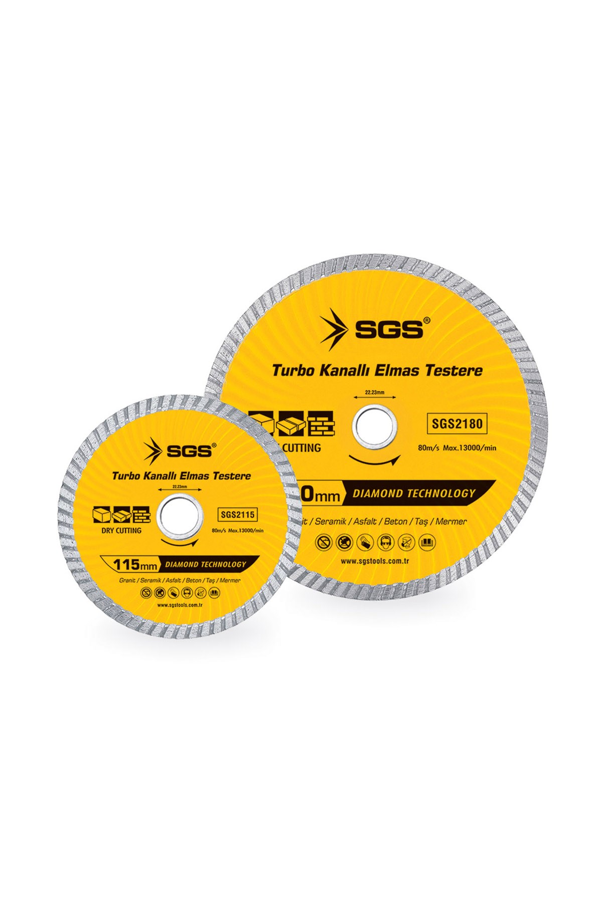 SGS 2180 TURBO KANALLI ELMAS TESTERE 180MM