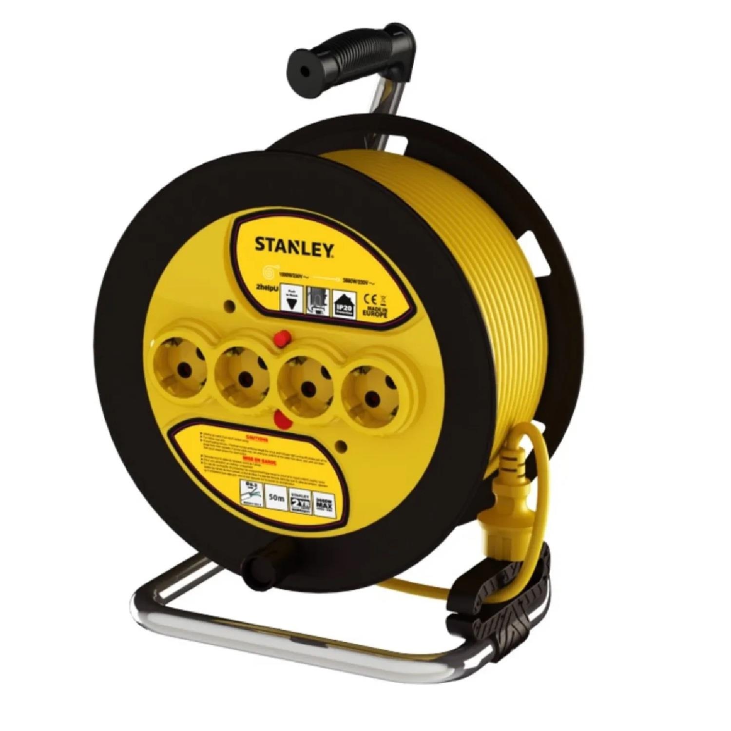 Stanley Pmk-50315 Makaralı Kablo IP20 F Tipi 3*1,5 50mt - SXECFL2QBXE