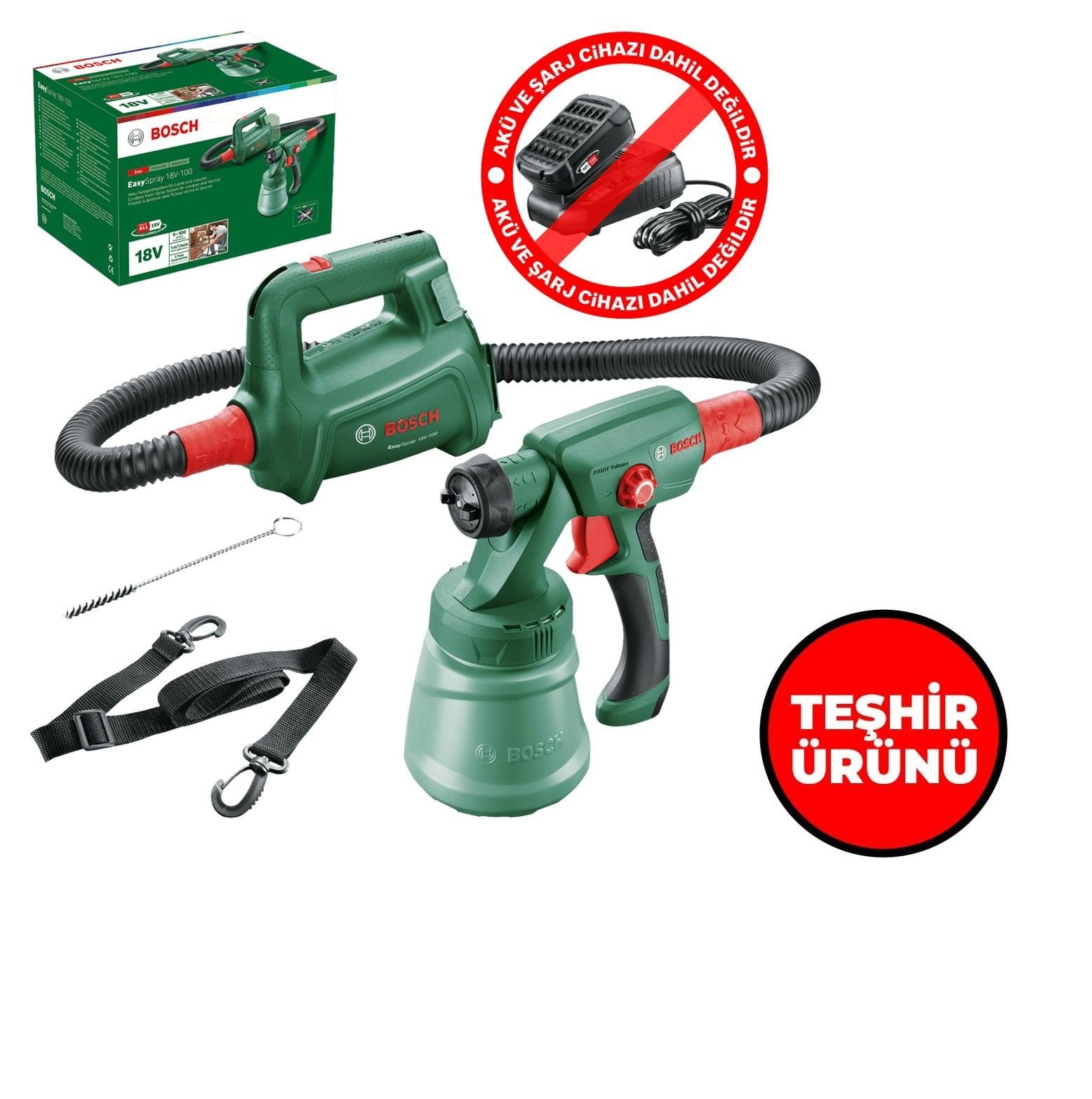 Teşhir Bosch Easy Spray 18 (Solo) Boya Püskürtme Sistemi - 0603208000