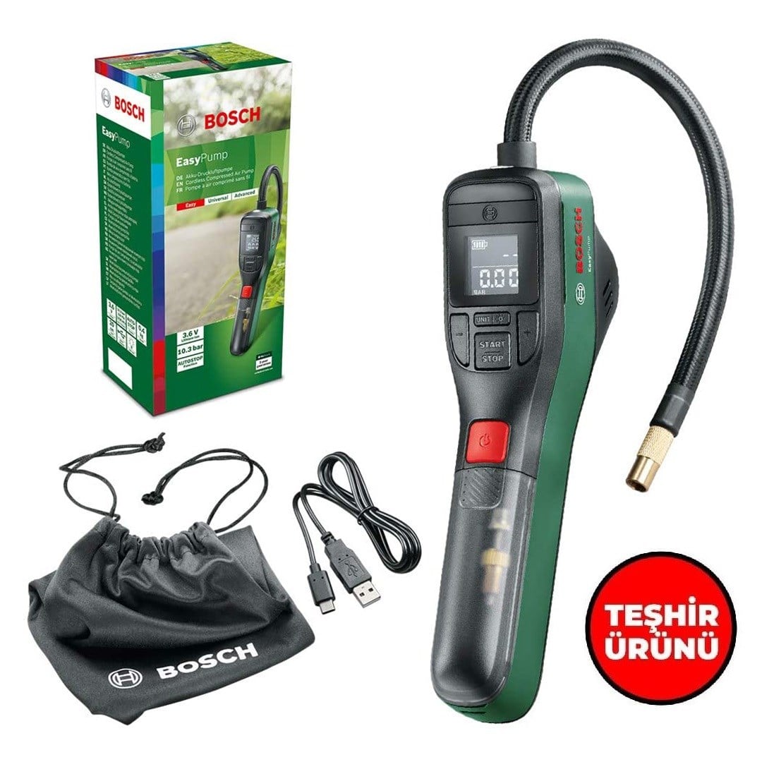 Teşhir Bosch EasyPump Akülü Hava Kompresörü - 0603947000