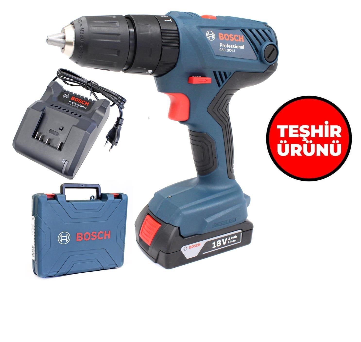Teşhir Bosch Gsb 180 Li Tek Akülü Darbeli Matkap - 06019F8309