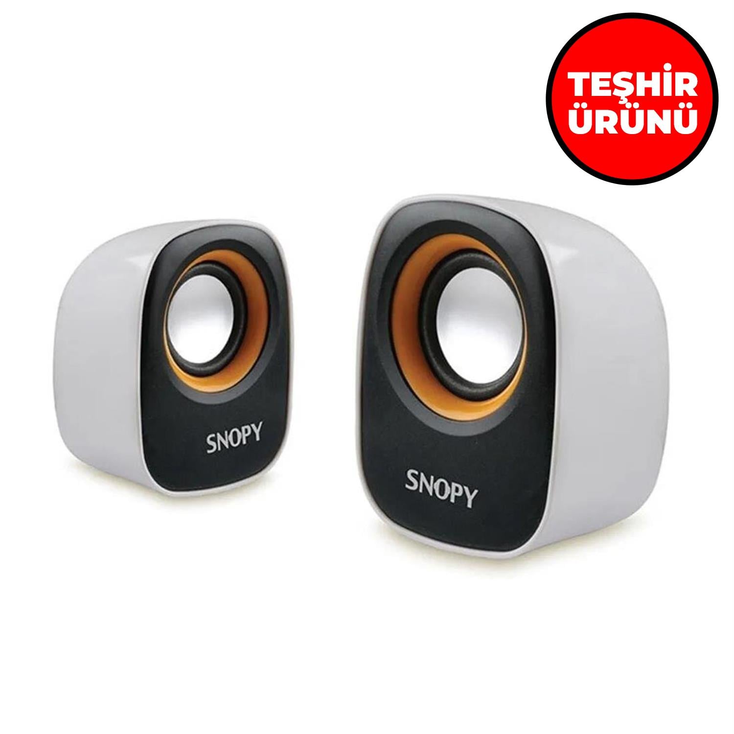 TEŞHİR Snopy SN-120 2.0 Beyaz/Sarı USB Speaker Renk Karışık