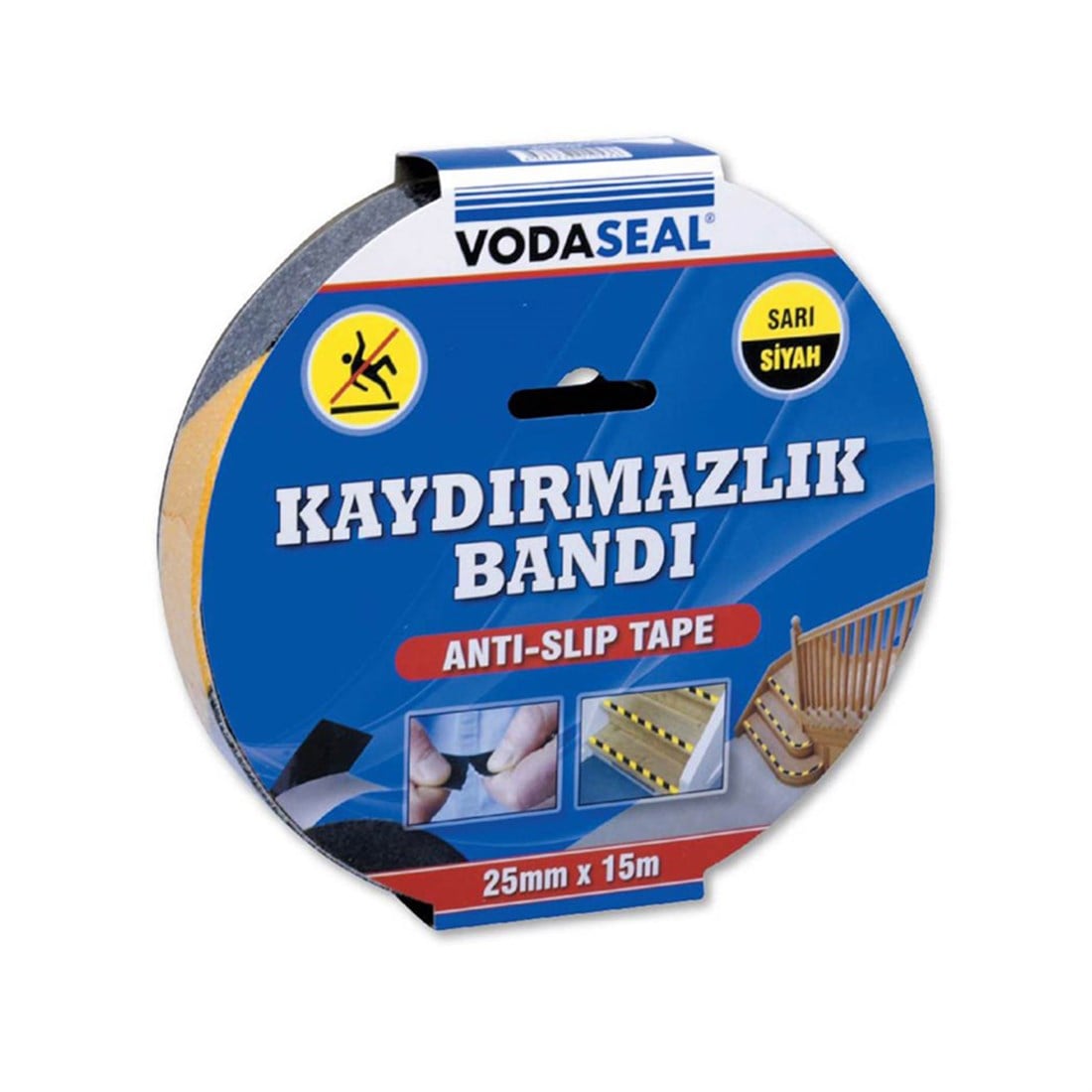 Vodaseal 25*15 Merdiven Kaydırmazlık Bandı Sarı Siyah 